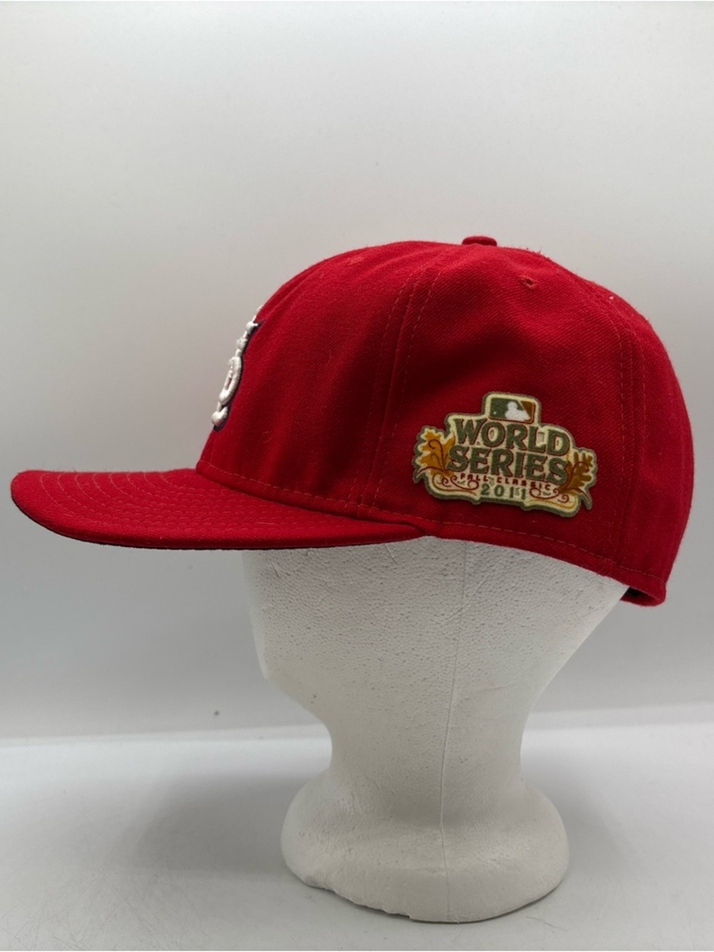 New Era 59Fifty St Louis Cardinals 2011 World Series Hat 7 5/8 Red On Field Hat - Picture 3 of 8